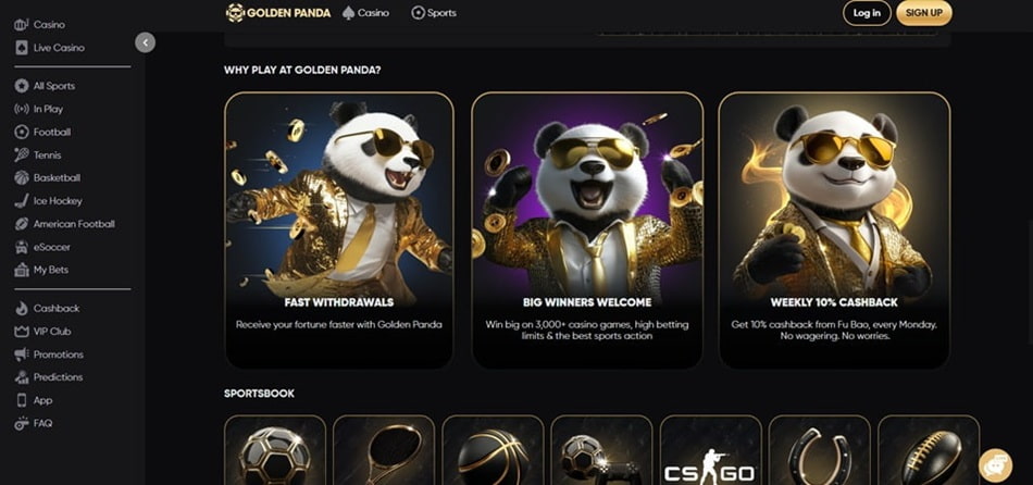 Golden panda